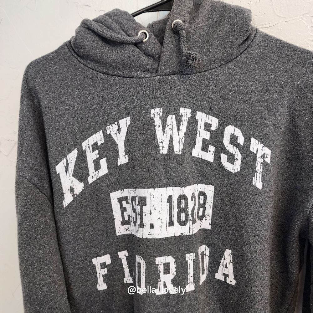 Key West Florida Graphic Hooded Sweatshirt - Charcoal - Picture 3 of 5